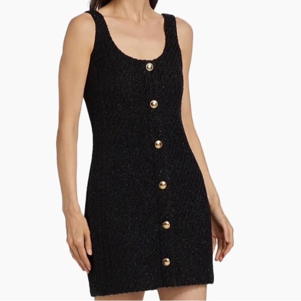 Michael Kors Metallic Tweed Wool Blend Mini Dress - Picture 8 of 8